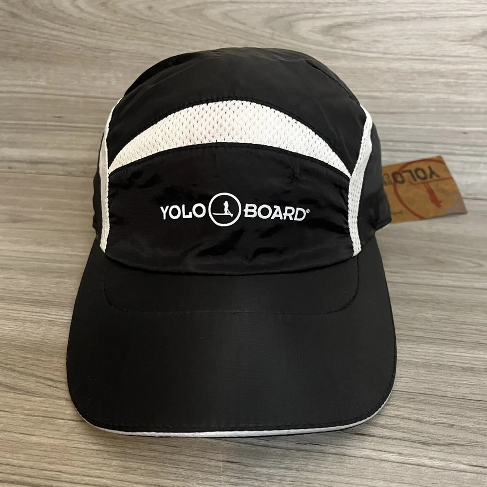 Yolo Board Company Hat Cap Strapback Black White Paddleboard Running NEW NWT
